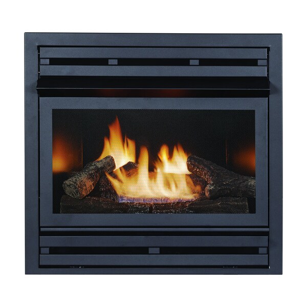 Pleasant Hearth Zero Clearance Firebox with NG Gas Log Insert, 28